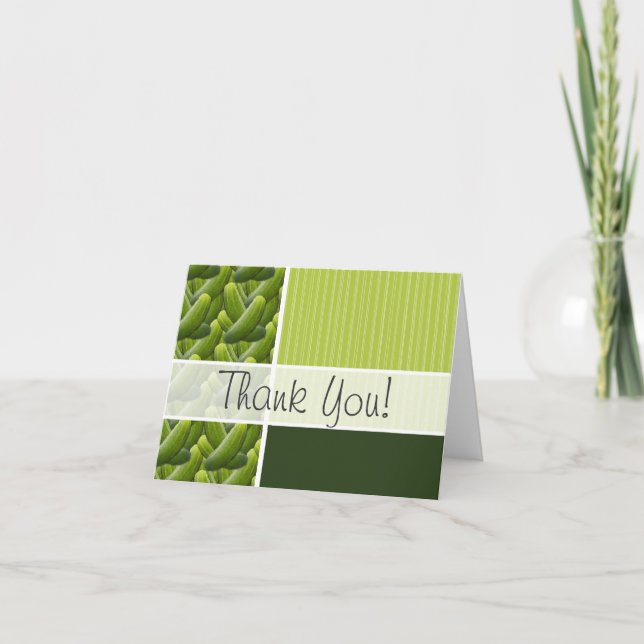Pickles; Pickle Pattern Thank You Card (Front)