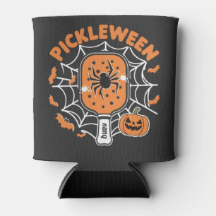 Pickleween Funny Spooky Halloween Pickleball Sport Can Cooler