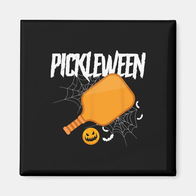 Pickleween Halloween Pickleball Costume Halloween Magnet (Front)