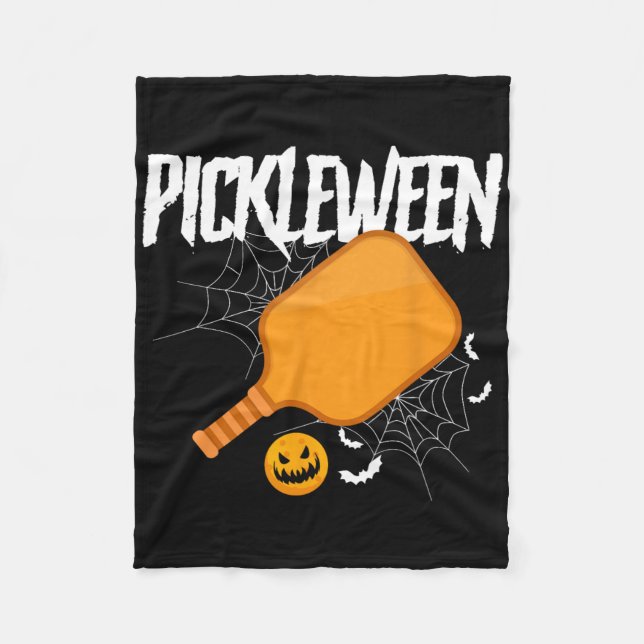 Pickleween Halloween Pickleball  Fleece Blanket (Front)