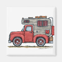 Pickup Truck Camper RV Magnets