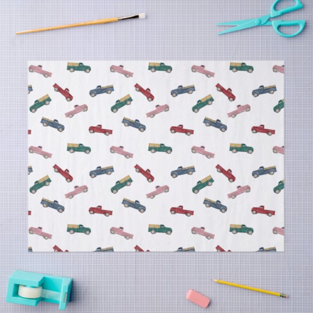Pickup Trucks Cute Vehicles Car Transportation  Tissue Paper (Craft)