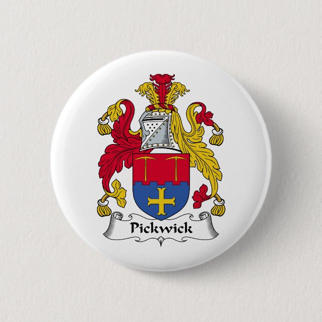 Pickwick Family Crest 6 Cm Round Badge (Front)