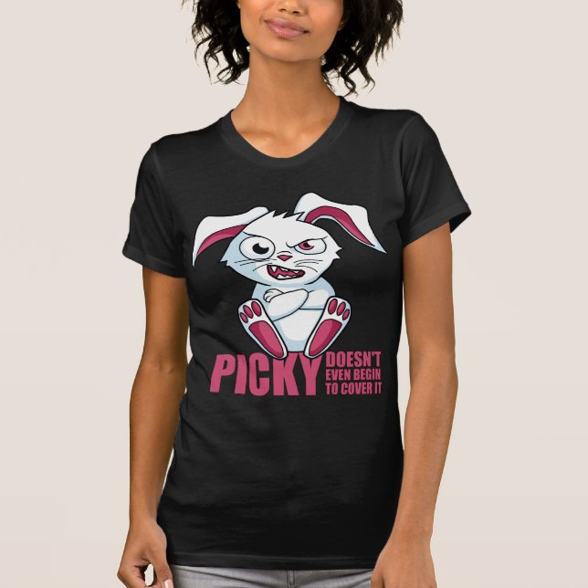 "Picky" Women's Layered Tee- Brown & Pink T-Shirt (Front)
