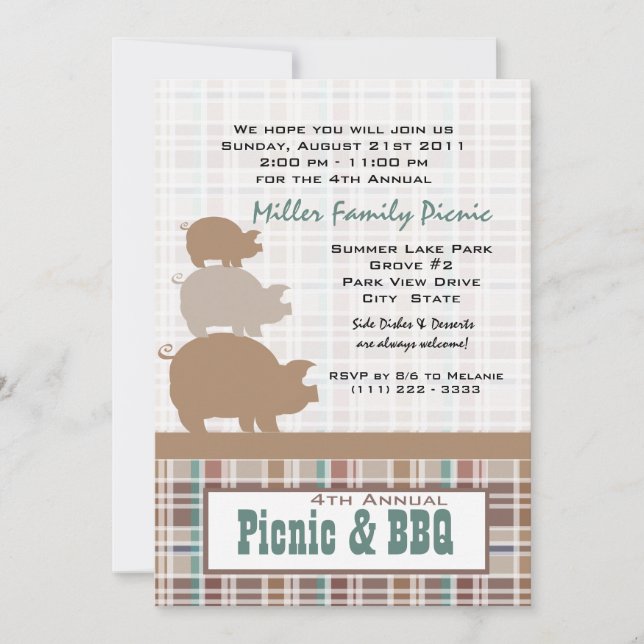 Picnic and BBQ Invitation (Front)