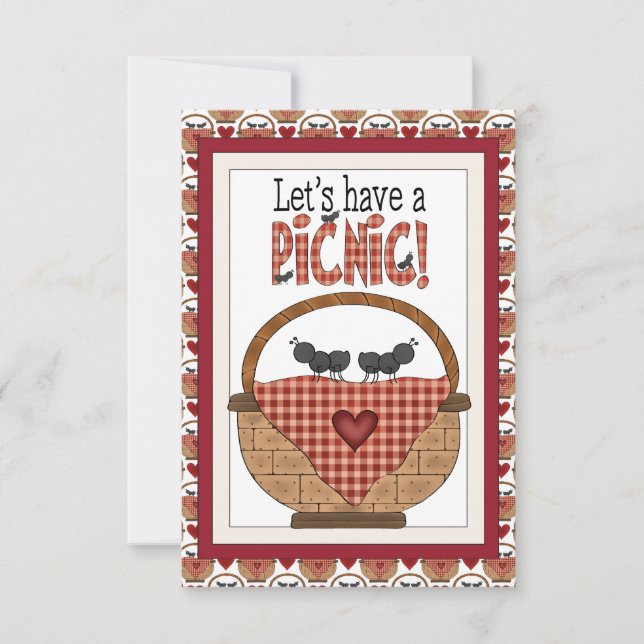 Picnic Ant RSVP card (Front)