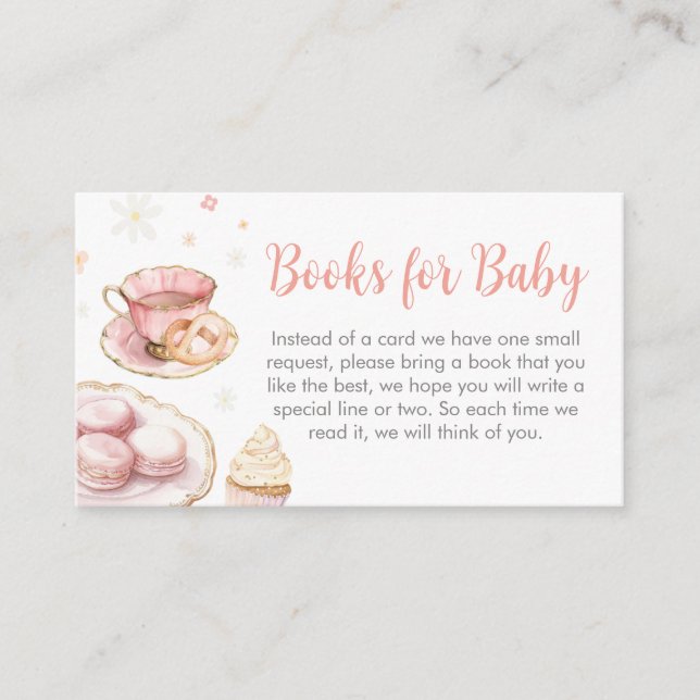 Picnic Baby Brunch Baby Shower Books for Baby Enclosure Card (Front)