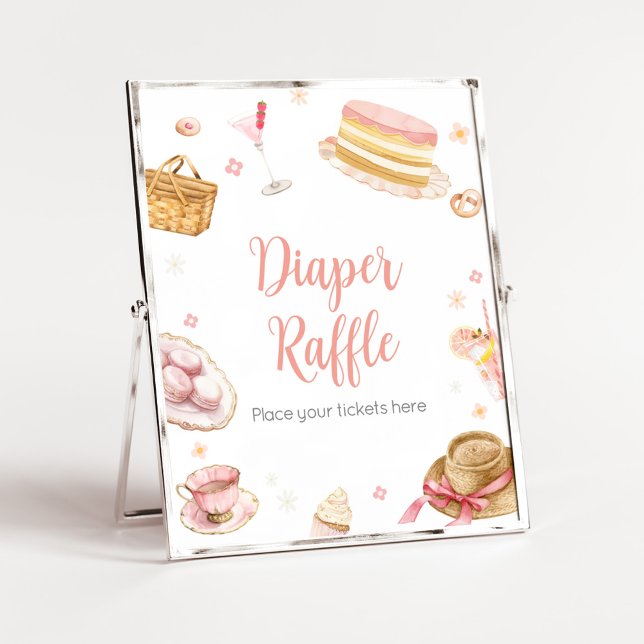 Picnic Baby Brunch Baby Shower Diaper Raffle Poster (Picnic Baby Brunch Baby Shower Diaper Raffle Sign )