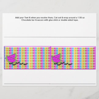 Picnic BarBQ Party BBQ Custom Candy Bar Wrappers