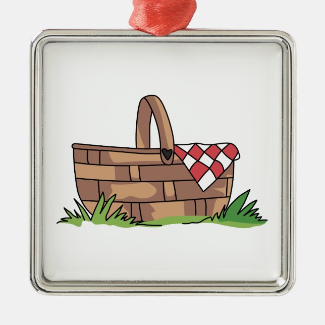 PICNIC BASKET METAL TREE DECORATION (Front)