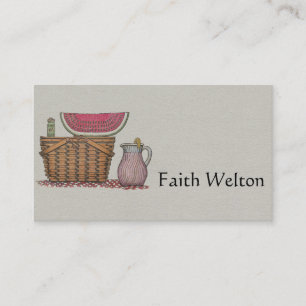 Picnic Basket & Watermelon Business Card