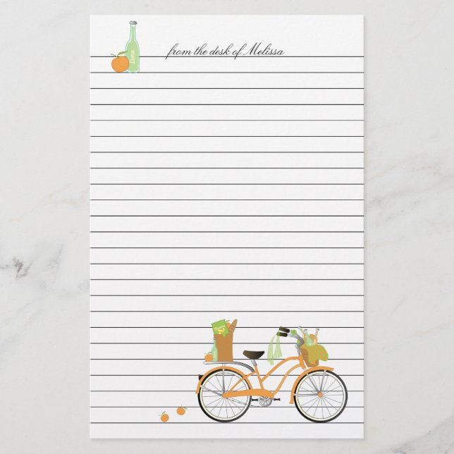Picnic  Bicycle Stationery (Front)