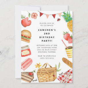 Picnic Birthday Invitation