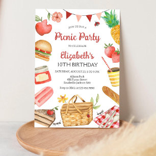 Picnic Birthday Party Invitation