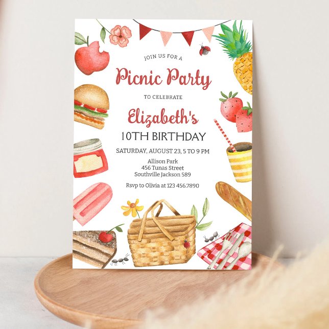 Picnic Birthday Party Invitation (Creator Uploaded)