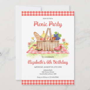 Picnic Birthday Party Invitation
