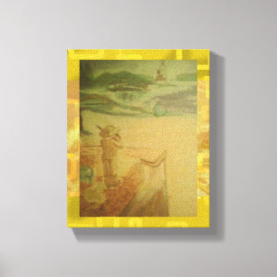 Picnic by the Seashore Concert Geometric Canvas Print