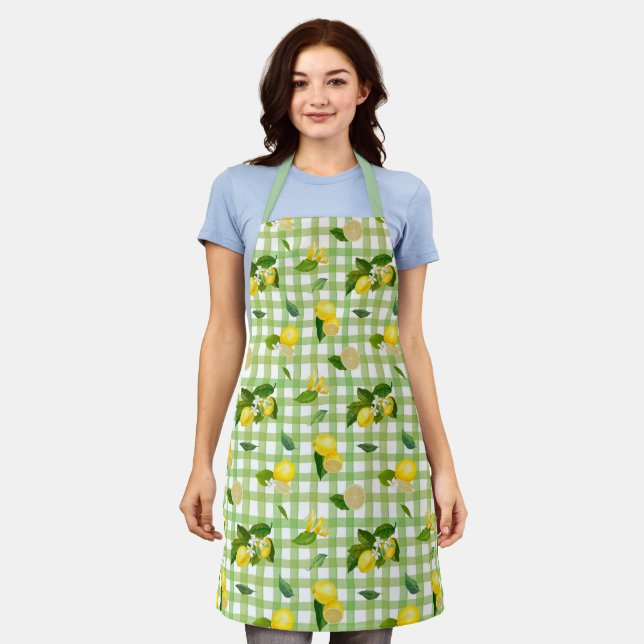  Picnic Citrus Mediterranean  Pattern  Apron (Worn)