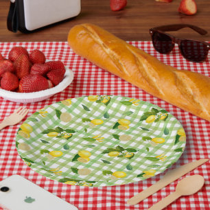  Picnic Citrus Mediterranean  Pattern  Paper Plate