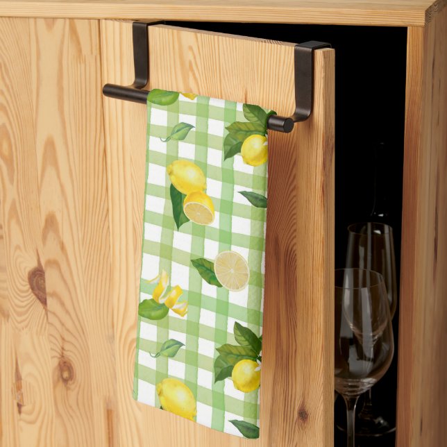  Picnic Citrus Mediterranean  Pattern  Tea Towel (Thirds Fold)