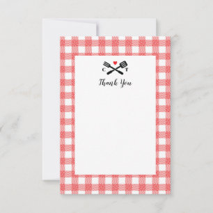 Picnic Cloth BBQ Thank You Note Card