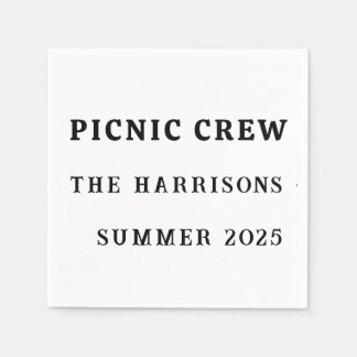Picnic Crew Custom Napkins – Summer Outdoor Party
