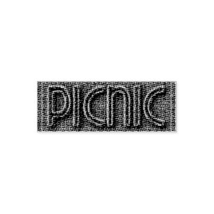 Picnic Funny Wicker Typography Self Inking Stamp