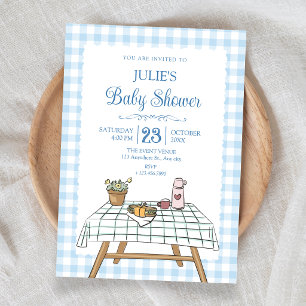 Picnic garden baby shower invitation