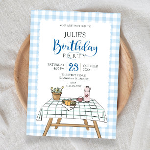 Picnic garden birthday invitation