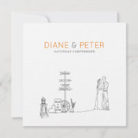 Picnic Garden Minimalist Black and White Wedding
