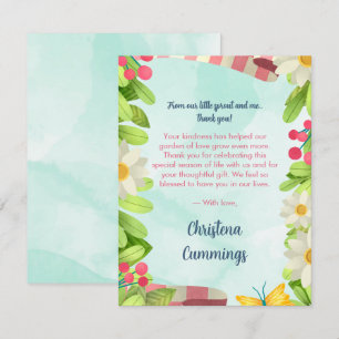 Picnic Garden Seeds of Love Baby Shower Thank You Card
