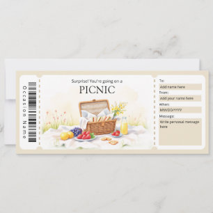 Picnic Gift Certificate Invitation