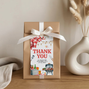 Picnic Gingham Baby-Q Favour Gift Tags
