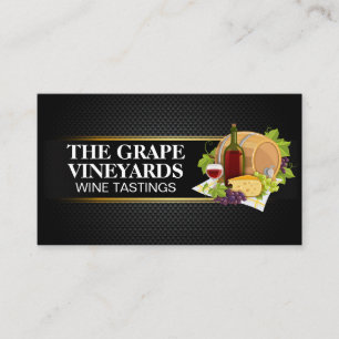 Picnic Graphics Wine and Cheese Business Card