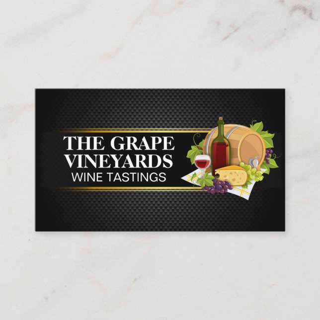 Picnic Graphics | Wine and Cheese Business Card (Front)