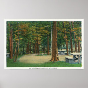 Picnic Grounds View of Saratoga Battlefield Poster