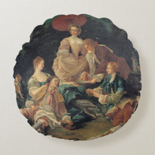 Picnic in a Park Round Cushion