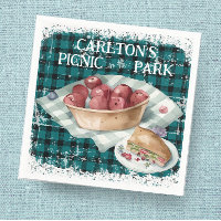 Picnic in the Park Green Plaid Boys Birthday