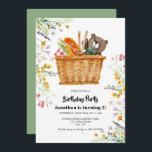 Picnic Kid Birthday Invitation<br><div class="desc">Picnic Birthday Party Invitation, a great idea for your kid's spring and summer birthdays. Add your custom wording to this design by using the "Edit this design template" boxes on the right-hand side of the item, or click the blue "Customise it" button to arrange the text, change the fonts and...</div>