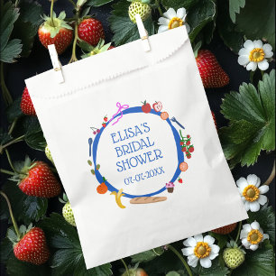 Picnic Modern Cute Hand drawn CUSTOM Bridal Shower Favour Bags