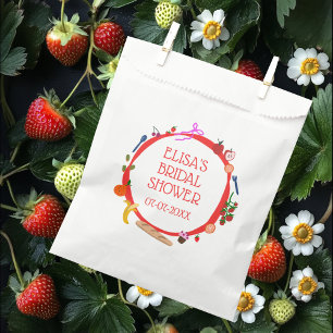 Picnic Modern Cute Hand Drawn CUSTOM Bridal Shower Favour Bags