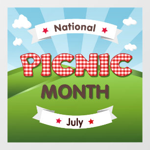 Picnic Month is July! Window Cling
