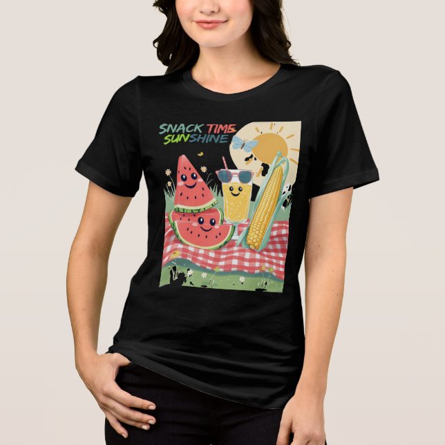 Picnic Pals – Summer Snack Squad Tri-Blend Shirt (Front)