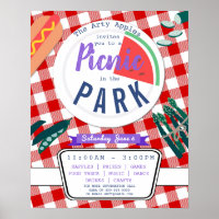 picnic party fundraiser school PTO PTA poster