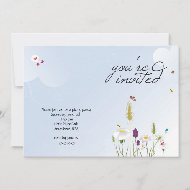 Picnic Party Invitation (Front)