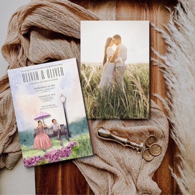 Picnic, photo rehearsal dinner invitation (Creator Uploaded)
