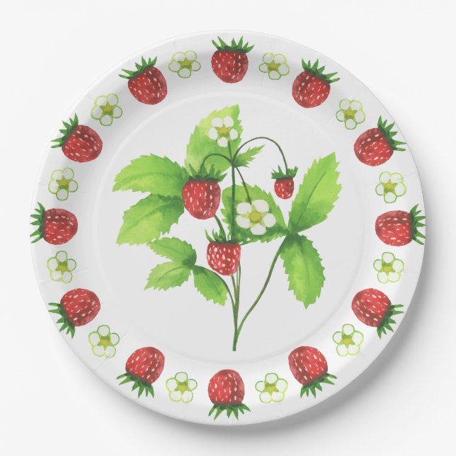 Picnic Plates - Strawberries (Front)