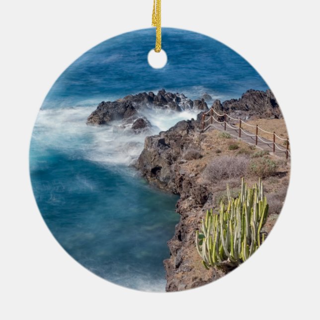 Picnic site El Sauzal Ceramic Tree Decoration (Back)