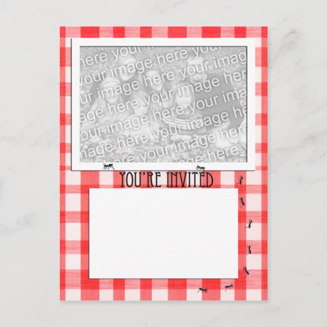 Picnic Theme Invitation Template (Front)