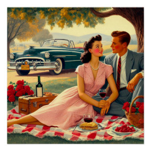 Picnic vintage poster